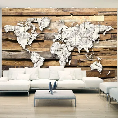 Produktbild von Basera Selbstklebende Fototapete Weltkartenmotiv k-A-0028-a-d, mit UV-Schutz, 98x70 cm