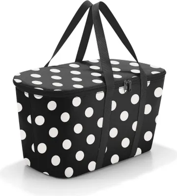Produktbild von reisenthel coolerbag, Kühltasche, Isolierte Tasche, Thermotasche, Dots White, 20 L, UH7073