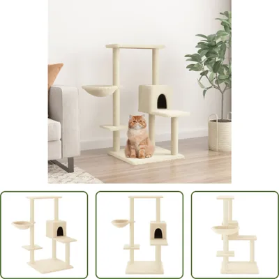 Obrázok produktu pre The Living Store Strom pre mačky so sisalovými škrabadlami Cream 95 cm