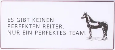 Produktbild von Blechschild im Vintage Look - Ein perfektes Team - Wandschild