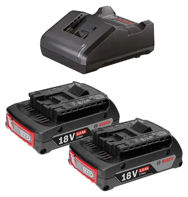 Produktbild von Bosch Starter-Set 18 V / 2x 2,0 Ah Akku + Ladegerät GAL 18V-20