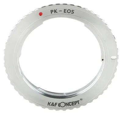 Immagine prodotto di Adattatore per obiettivo Pentax K a Canon EOS - PK-EOS - Anello adattatore - Messa a fuoco manuale - Nessuna funzione di autofocus - Colore: nero