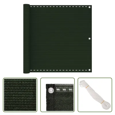 Produktbild von The Living Store Balkon-Sichtschutz Dunkelgrün 90x300 cm HDPE