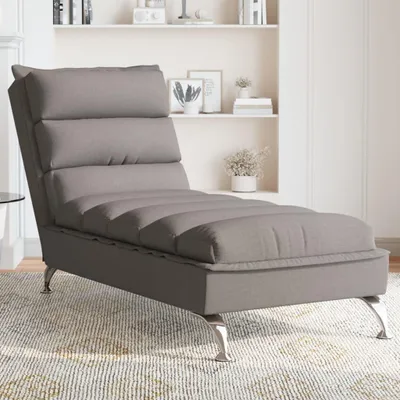 Obrázok produktu pre vidaXL Ležadlo s vankúšom Taupe látka