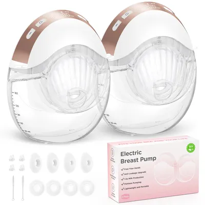 Obrázek produktu pro Elektrické odsávače mateřského mléka, přenosný design, systém zabraňující úniku, 2 kusy
