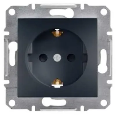 Immagine prodotto di Presa singola SCHUKO con coperchi senza cornice, antracite Schneider Asfora EPH2900271