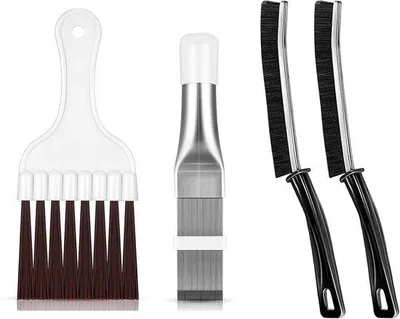 Produktbild von Ibenzoa® Klimaanlagen-Reinigungsset 4-teilig – Kondensator-Finnenkamm & Reinigungsbürsten für Klimageräte, Kühlschränke, Verdampfer und Kondensatoren