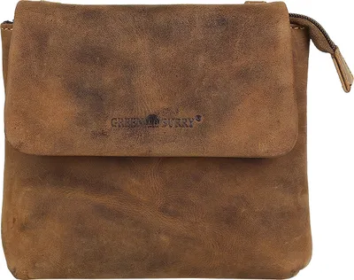 Zdjęcie produktu dla Greenburry torba na ramię skórzana brązowa 19x17cm torba damska skórzana torba na ramię antyczny brąz 1583-25