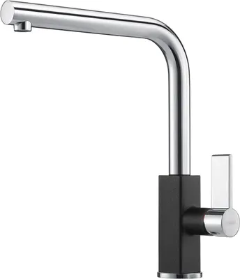 Produktbild von Franke 115.0392.356, Standard, Schwarz, Chrom, Metall, Hebelgriffe, Einzelbild, Typ L