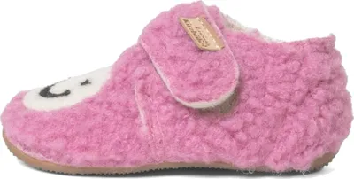 Produktbild von Living Kitzbühel Teddyplüsch Hausschuh Weiter Klettverschluss, Sohle aus rutschhemmendem Naturkautschuk, Ideal für Laufanfänger