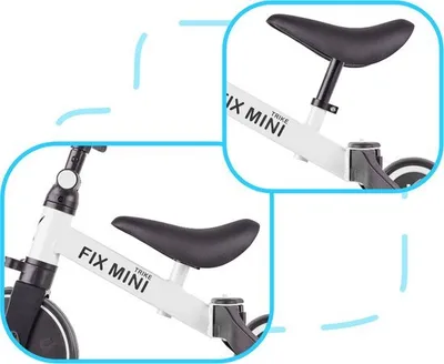 Produktbild von Playos® 3-in-1 Loopfiets für Kinder - Verstellbare Driewieler in Weiß - Ideal als Geschenk für 1,5 bis 4 Jahre