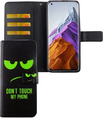 Zdjęcie produktu dla Etui na telefon Xiaomi Mi 11 z klapką i kieszenią na kartę Nie dotykaj mojego telefonu
