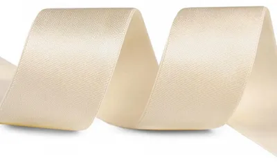 Elastisches Glanz-Satinband 30mm in creme – hochwertiges Gummiband für DIY-Projekte.