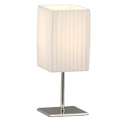 Produktbild von LED Tischleuchte, Textil weiß, Chrom, H 26 cm