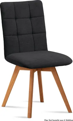 Produktbild von Esszimmerstuhl (6er-Set) Dinny 47x91x60 Eiche geölt/Anthrazit