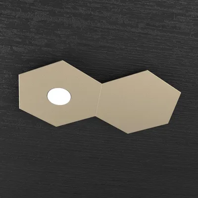 Obrázek produktu pro Moderní 2modulové stropní svítidlo Hexagon Metal Sand 1 Light Led 12W