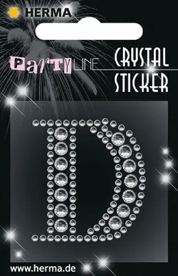 Produktbild von Herma FASHIONLine Crystal Sticker Buchstabe D silber 83x0 mm