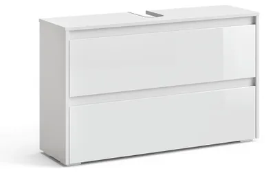 Imagen del producto de Mueble bajo lavabo Vicco Majest Blanco/Blanco alto brillo 100.1 x 62 cm con 2 cajones, Model 68309