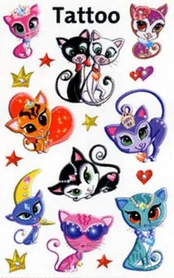 Obrázok produktu pre AVERY Zweckform 56675 ZDesign KIDS detské tetovanie "Mačky", farebné