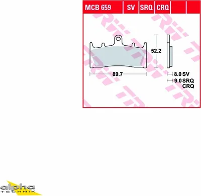Produktbild von TRW Bremsbelagsatz MCB659CRQ ZX12R ZXT20A GSX-R750 GR7BB