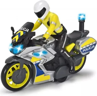 Obrázok produktu pre Policajná motorka so svetlom a zvukom, 17 cm