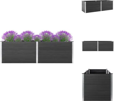Produktbild von vidaXL Garten-Hochbeet 200x50x91 cm WPC Grau -  Blumentöpfe & Pflanzgefäße