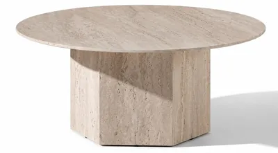 Productafbeelding van Bijzettafeltje, moderne stijl, beige kleur, praktisch, comfortabel, voor de woonkamer, rond