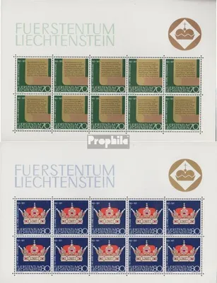 Produktbild von Briefmarken Liechtenstein 1971 Mi 546Klb-547Klb Kleinbogen (kompl.Ausg.) postfrisch Verfassung