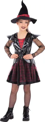 Immagine prodotto di Smiffys - Costume da strega punk per bambine SM3637 (146-152) (nero)