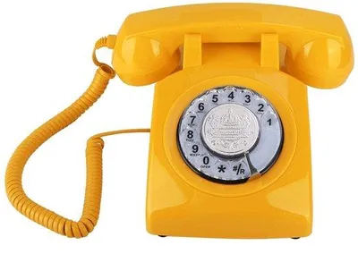 Image de Téléphone vintage à cadran – Téléphone fixe simple – Téléphone classique – Durable – Facile à utiliser – Analogique – Design robuste – Acier inoxydable