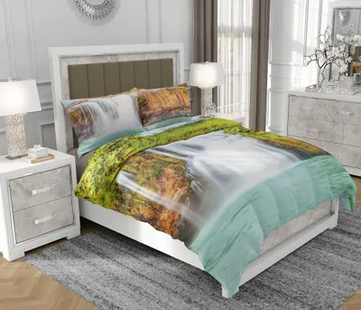 Obrázek produktu pro Povlečení 140x200 cm + 2x70x80 cm, 3dílná sada, 100% bavlna, satyna, zip, vícebarevná - SOVIO | So.0257
