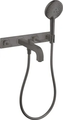Produktbild von hansgrohe Fertigmontageset Axor Citterio UP-3-Loch-Wannenarm, m HG, brush. bla vc