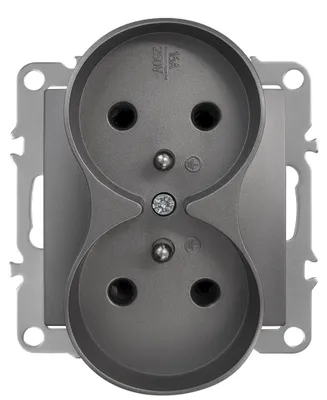 Immagine prodotto di Doppia Presa Con Messa A Terra Toolight Oste Jnh002-G Grey
