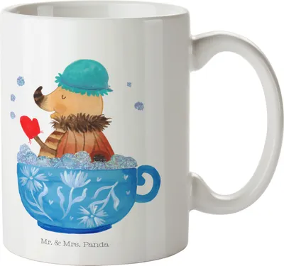 Produktbild von Mr. & Mrs. Panda haferl Nachtfalter Schaumbad - Weiß - Geschenk, Pott, Trinkbecher, Träumen, Lustige Sprüche, Bad, Tasse, Kaffeetasse, bedruckt, Badezimmer, WC, Ziele