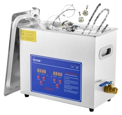 Immagine prodotto di Pulitore a ultrasuoni JPS-30A Pulitore a ultrasuoni 6L Pulitore a ultrasuoni in acciaio inox con display digitale per gioielli