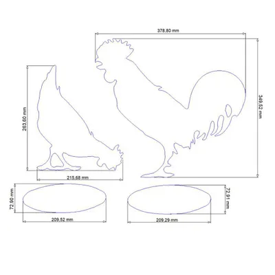 Produktbild von Deko | Huhn und Hahn | Rost Figuren für Haus und Garten