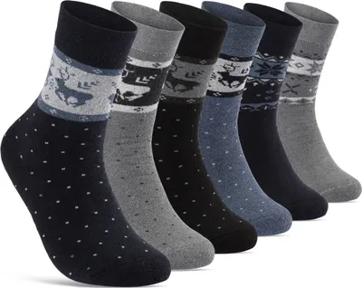 Produktbild von 6 oder 12 Paar Damen THERMO Socken mit Innenfrottee Wintersocken Damensocken D-27 11827 - 6 Paar Farbmix 39-42