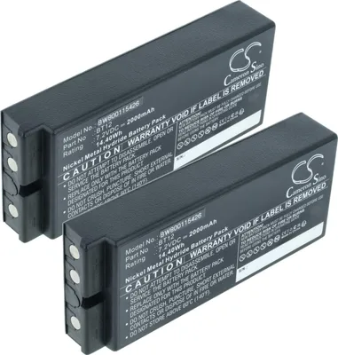 Produktbild von vhbw 2x Akku kompatibel mit Ikusi TM64 02, TM63, 2303696 Industrie-Funkfernsteuerung Fernbedienung (2000 mAh, 7,2 V, NiMH) - Schwarz