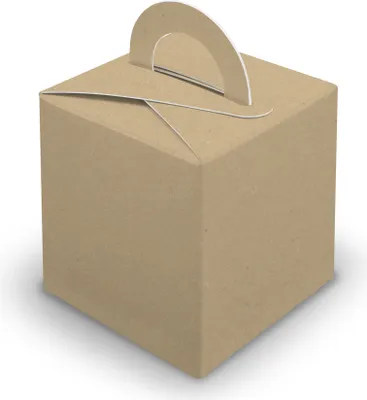 Produktbild von itenga Würfelbox mit Griff Kraftkarton braun