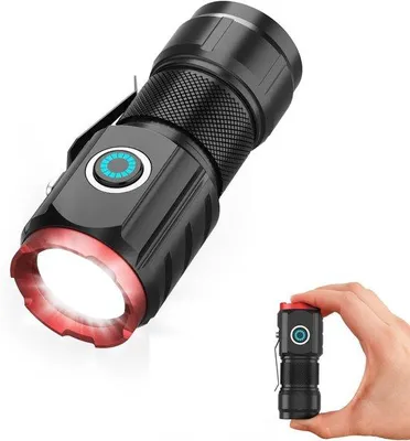 Productafbeelding van Mini-lamp met 5 helderheidsniveaus, 3 LED-lampen, USB-oplaadfunctie, draagbaar met clip, ideaal voor kamperen en wandelen