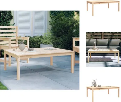 Zdjęcie produktu dla vidaXL Stół ogrodowy 121x82,5x45 cm lite drewno sosnowe - Stoły ogrodowe