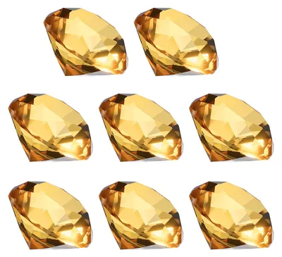 8 Diamantkristall-Briefbeschwerer, 30 mm, Titan-Kristall, Braun