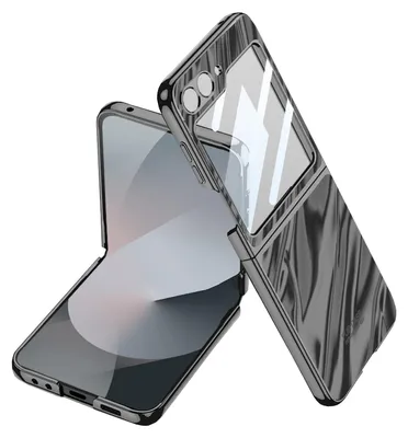 A flip phone case is shown on a white background.