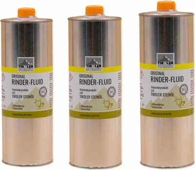 Produktbild von Tiroler Steinöl Rinderfluid 1000 ml Fliegen- u. Insektenschutz für Pferde Set mit 3 Stück