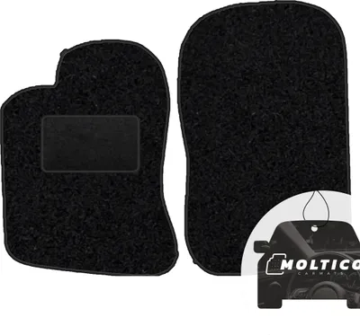 Produktbild von moto-MOLTICO Vorne Fußmatten Auto Velours Autoteppiche Schwarz Automatten Set 2-teilig passend für Opel Vectra B 1995-2003