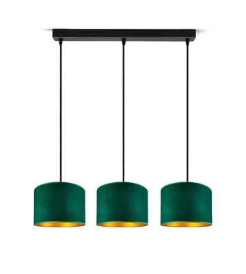Produktbild von Deckenlampe Grün Lampe Leuchte aus Velours Vintage Modern E27 Designerlauchte 3-flammig N230-H3-G