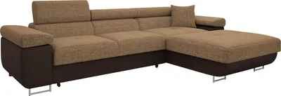 Produktbild von MIRJAN24 Ecksofa Torezio Mini, Stilvoll Eckcouch mit Bettkasten und Schlaffunktion, Einstellbare Kopfstützen, 280x170x70-90 cm (Farbe: Soft 066 + Lux 03, Seite: Rechts)