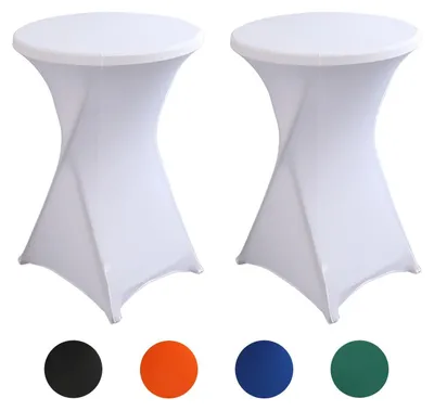 Productafbeelding van Omgoods - Set van 2 Elegante Ronde Tafelkleedjes 80x110 cm Wit
