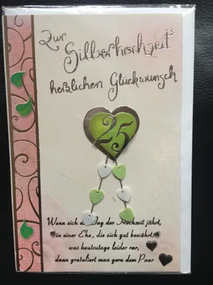 Produktbild von Glückwunschkarte / Grußkarte - Zur Silberhochzeit herzlichen Glückwunsch