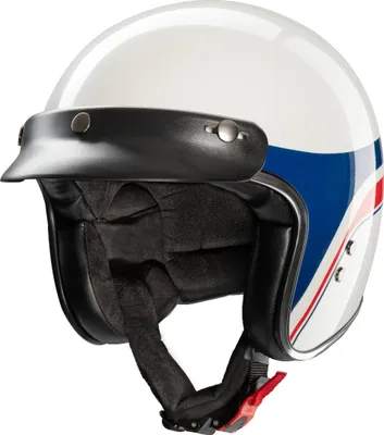 Obrázok produktu pre Prilba Redbike RB-803 Silverstone jet, biela/modrá/červená, M (57/58)